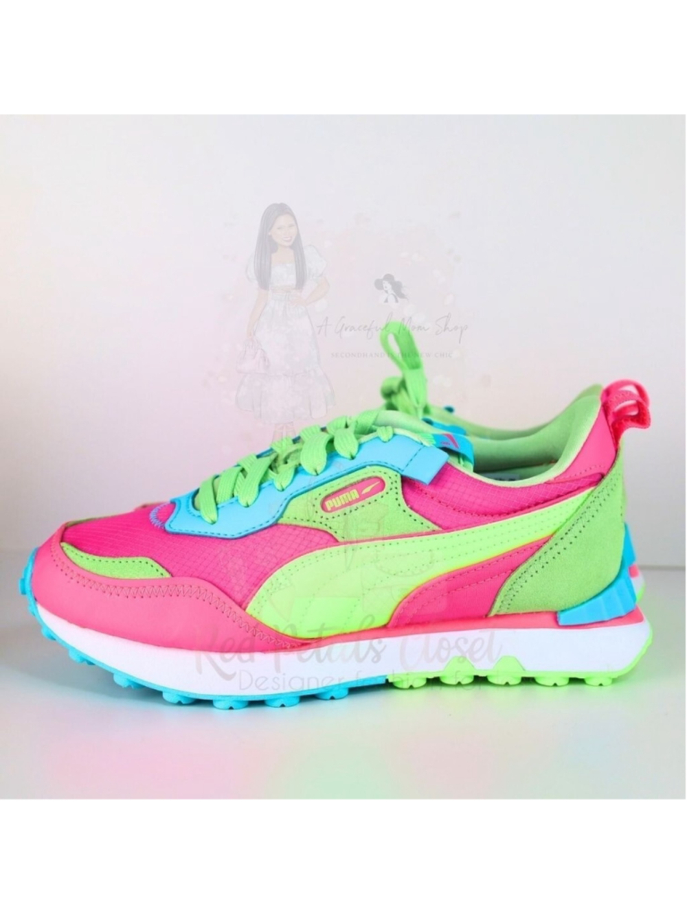 NIB Puma Women's Rider Fv Brighter Days Low Top Sneakers Pink Size 6 - Picture 2 of 11